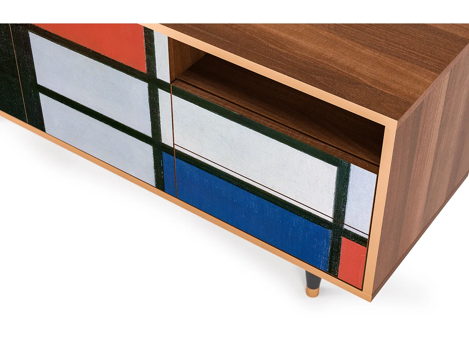 TV-meubel - 125х56х41 cm - T7 - Composition, Walnoot