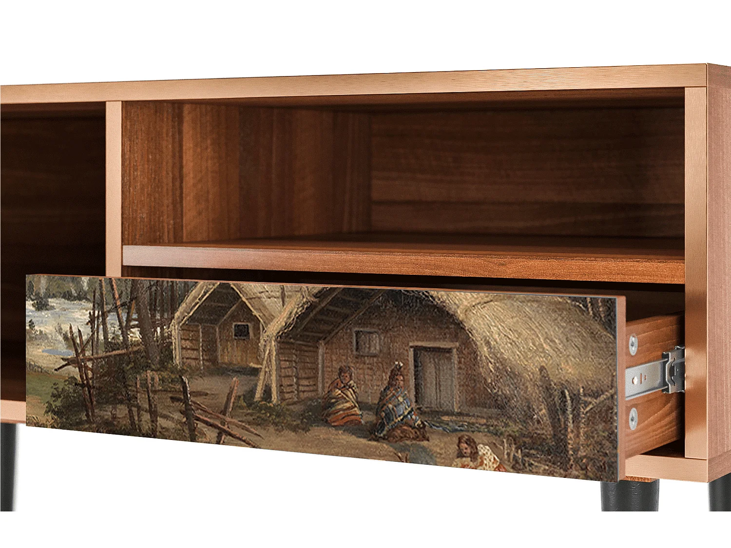 TV-meubel - 115х59х48 cm - T3 - View Across the Plains , Walnoot