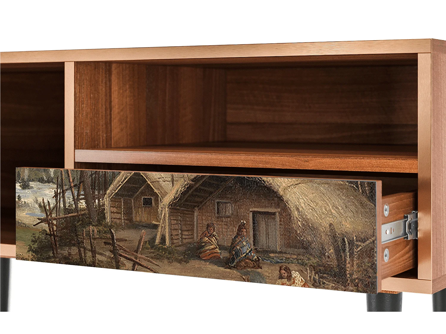 TV-meubel - 115х59х48 cm - T3 - View Across the Plains , Walnoot