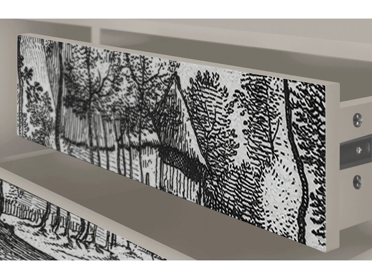 Meuble TV - 170х59х48 cm - T4 - Village Road, Sable