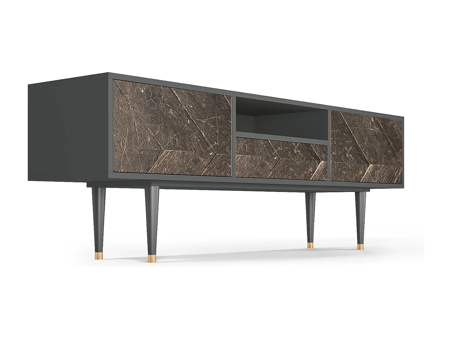 Meuble TV - 170х59х41 cm - T6 - Wise Tree, Anthracite