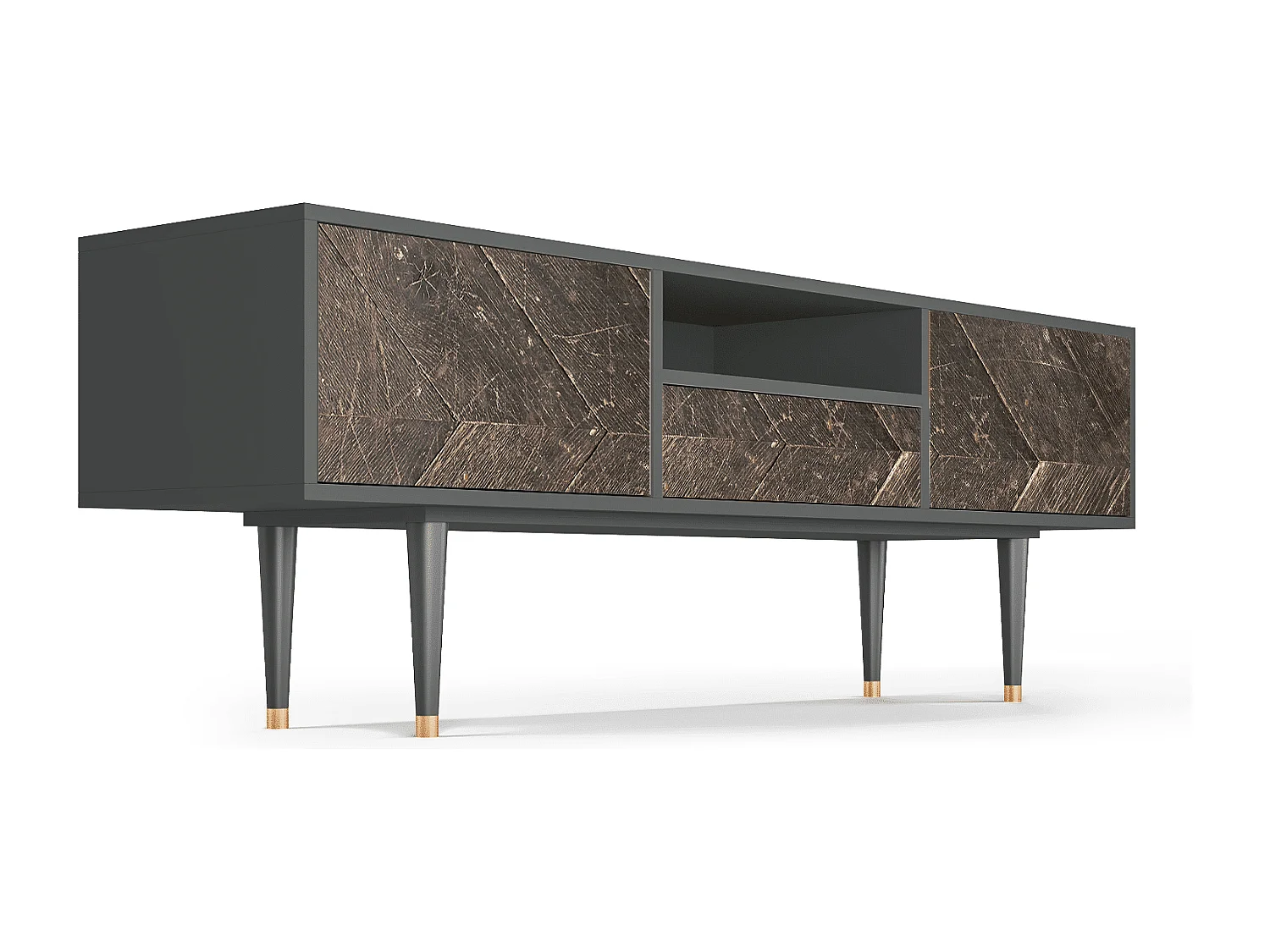 Mueble de TV - 170х59х41 cm - T6 - Wise Tree, Antracita