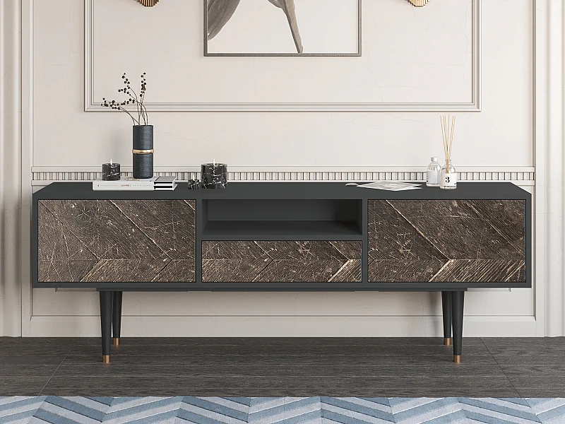 Mueble de TV - 170х59х41 cm - T6 - Wise Tree, Antracita