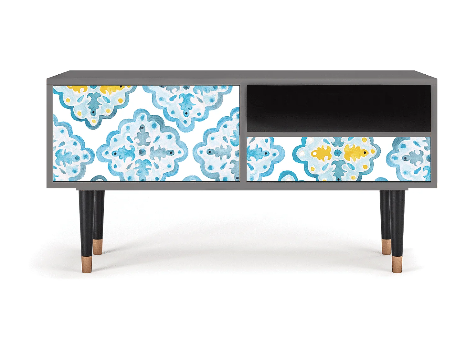 TV-Möbel - 115х59х48 cm - T3 - Portugese tiles, Grau