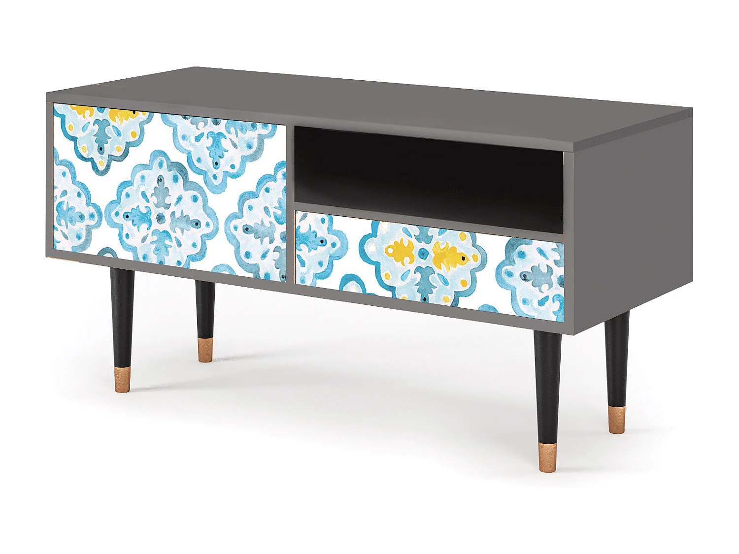 TV-Möbel - 115х59х48 cm - T3 - Portugese tiles, Grau