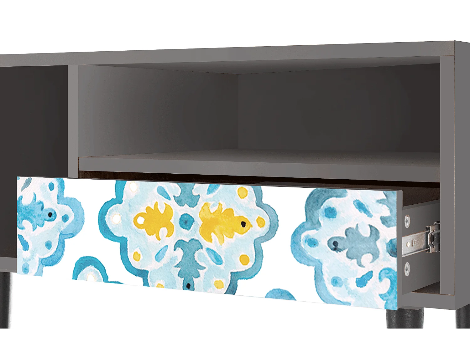 Meuble TV - 115х59х48 cm - T3 - Portugese tiles, Gris