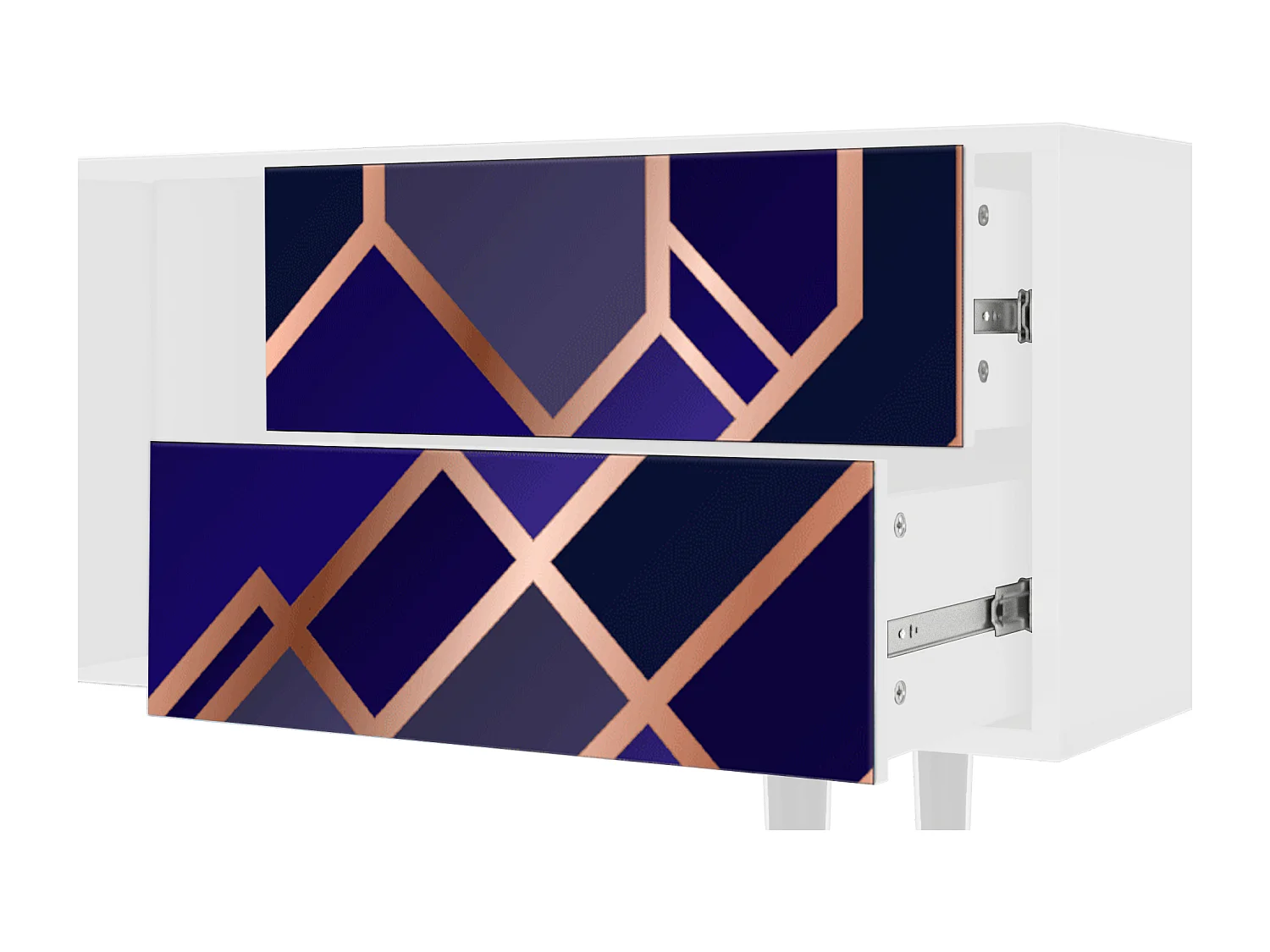 Mobile TV - 170х69х48 cm - T1 - Aquamarine Getsby, Bianco