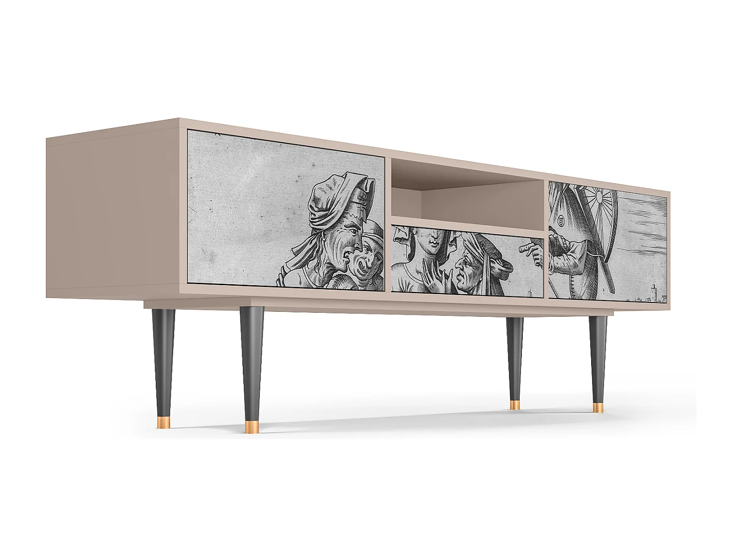 Meuble TV - 170х59х41 cm - T6 - Blau Schuyte, Latte