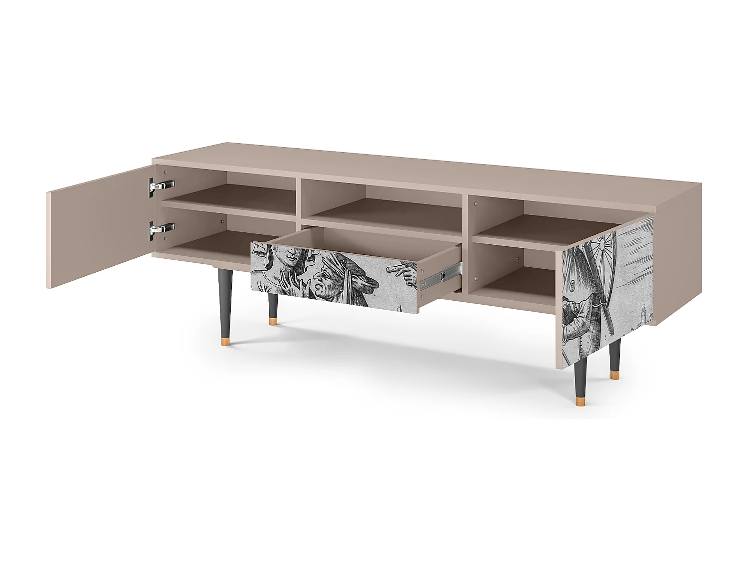 Meuble TV - 170х59х41 cm - T6 - Blau Schuyte, Latte