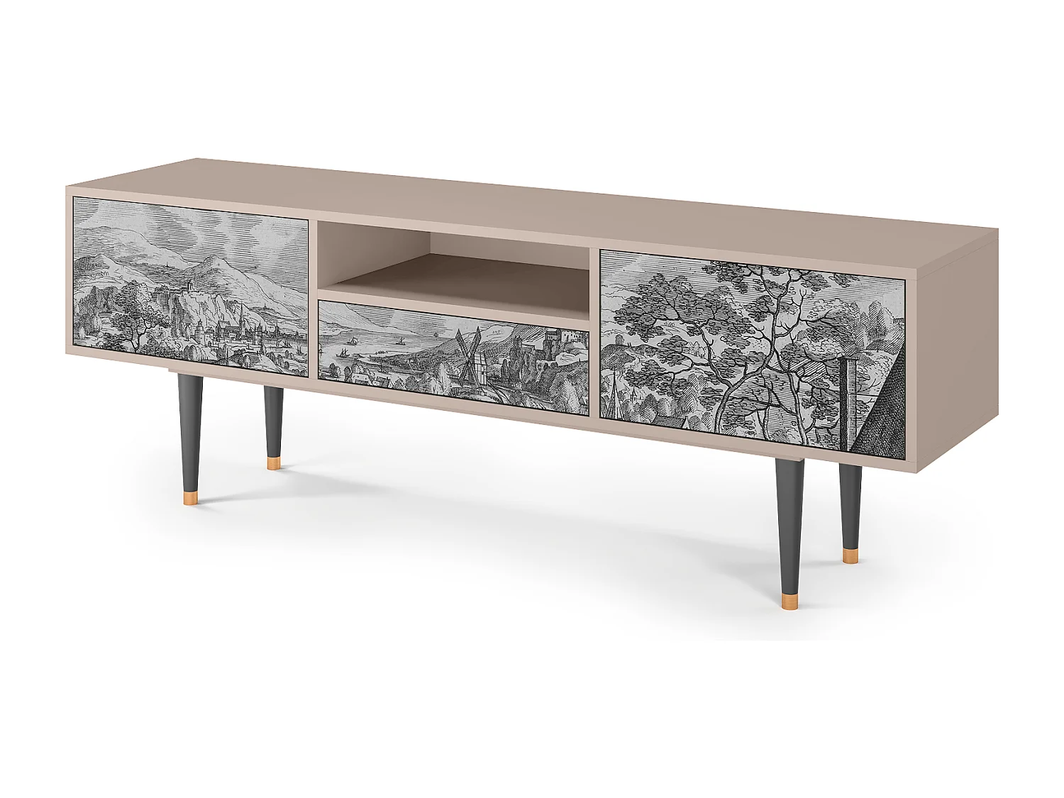 Meuble TV - 170х59х41 cm - T6 - Blau Schuyte, Latte