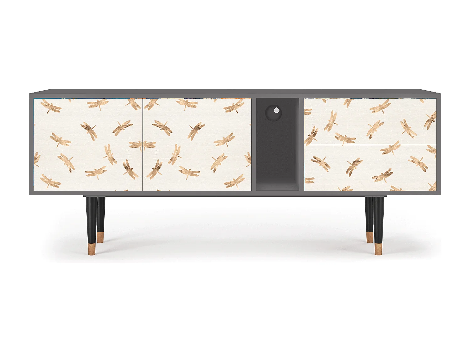 Mueble de TV - 170х69х48 cm - T1 - Nude Dragonflies, Gris