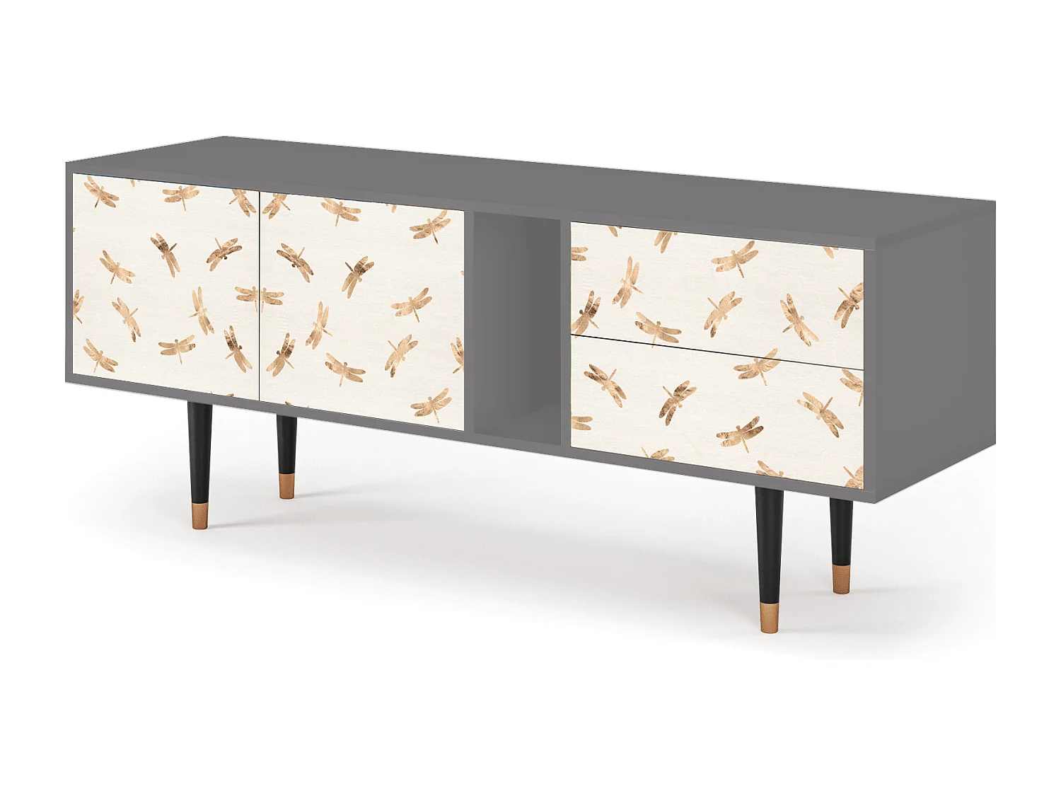 Mueble de TV - 170х69х48 cm - T1 - Nude Dragonflies, Gris