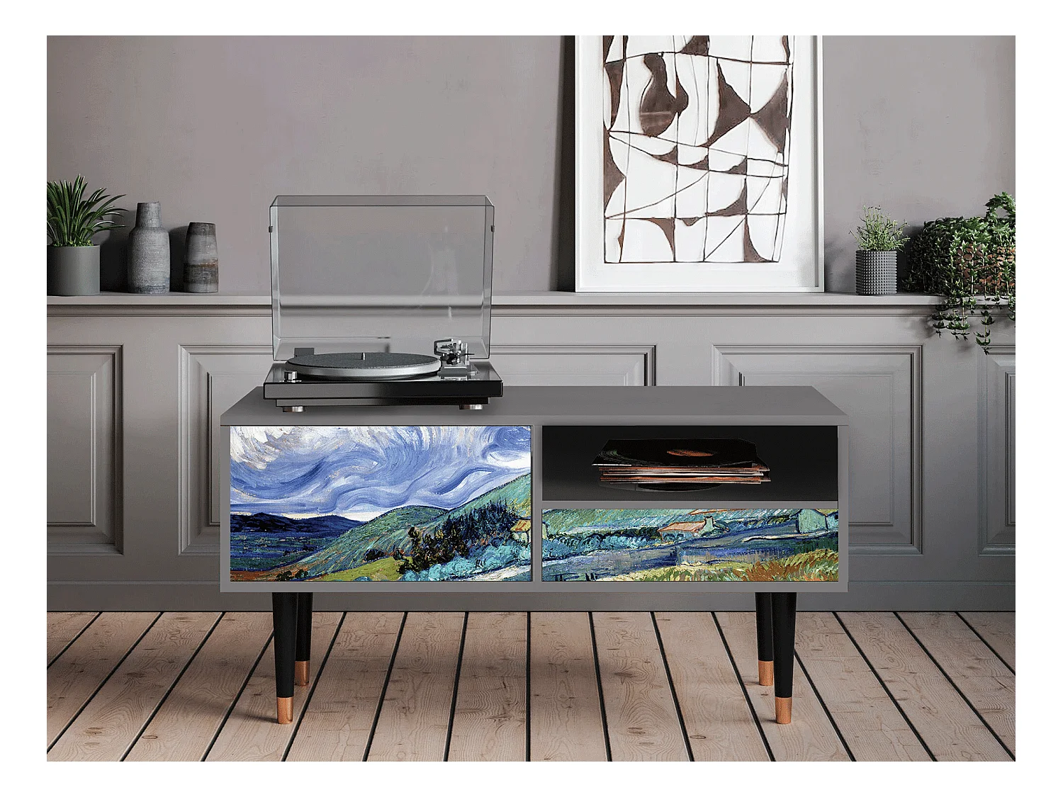 TV-Möbel - 115х59х48 cm - T3 - Landscape, Grau