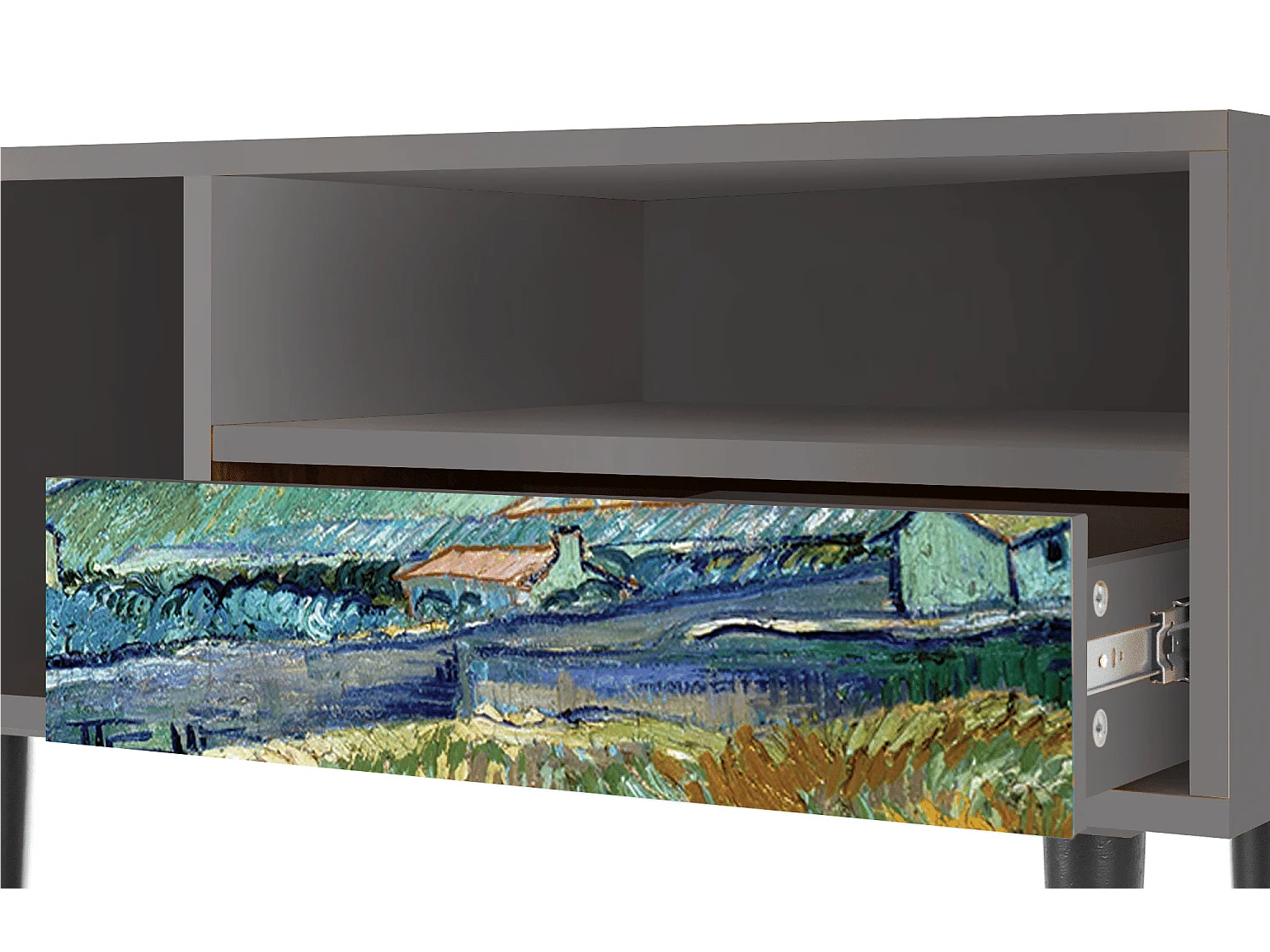 Meuble TV - 115х59х48 cm - T3 - Landscape, Gris