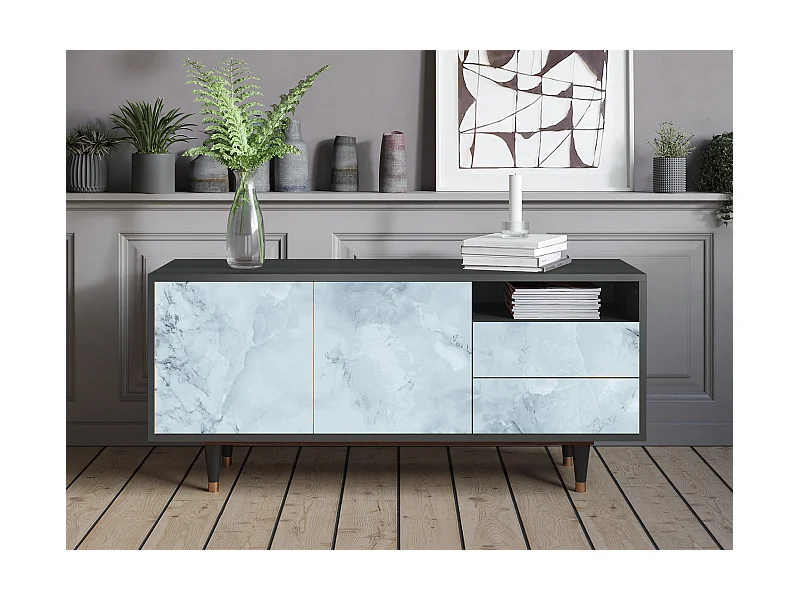 TV-Möbel - 125х56х41 cm - T7 - Glacial Colour, Anthrazit