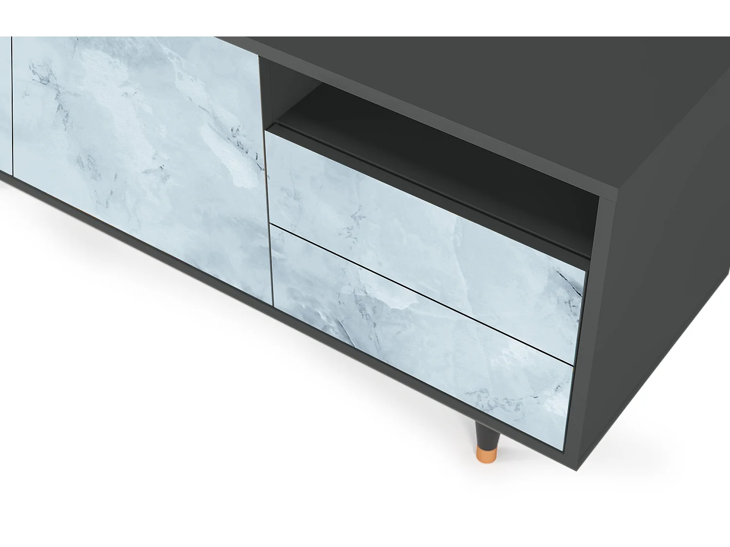 Meuble TV - 125х56х41 cm - T7 - Glacial Colour, Anthracite