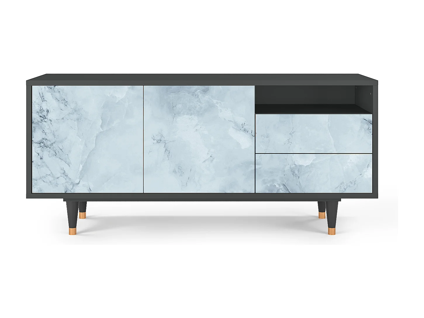 Meuble TV - 125х56х41 cm - T7 - Glacial Colour, Anthracite