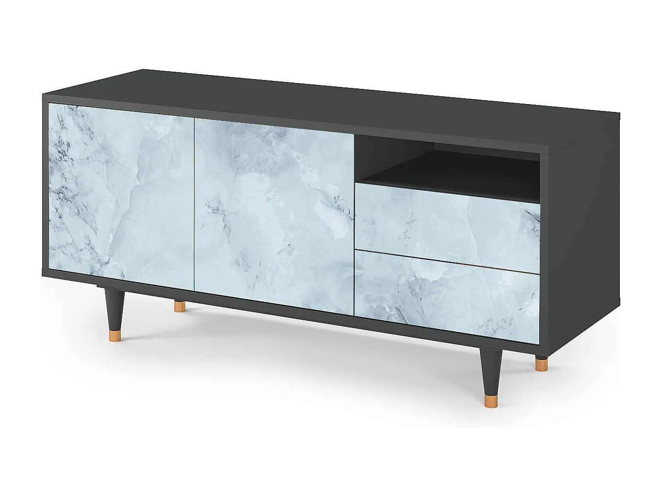 Meuble TV - 125х56х41 cm - T7 - Glacial Colour, Anthracite