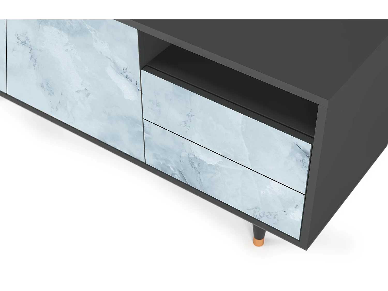 Meuble TV - 125х56х41 cm - T7 - Glacial Colour, Anthracite