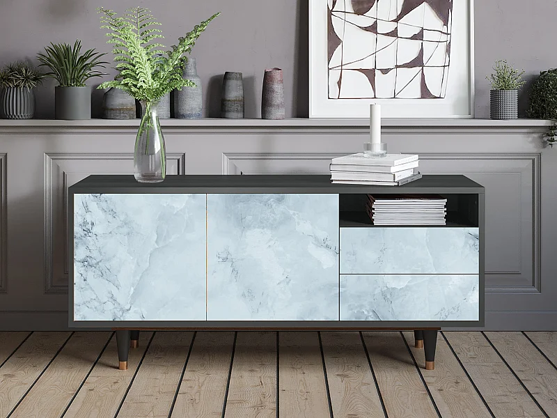 Mueble de TV - 125х56х41 cm - T7 - Glacial Colour, Antracita