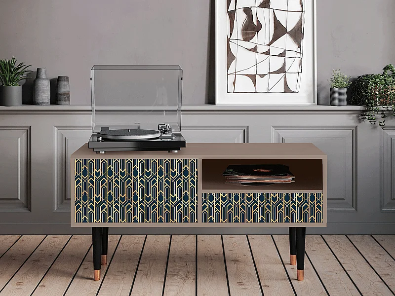 Szafka RTV - 115х59х48 cm - T3 - Golden Empire, Latte