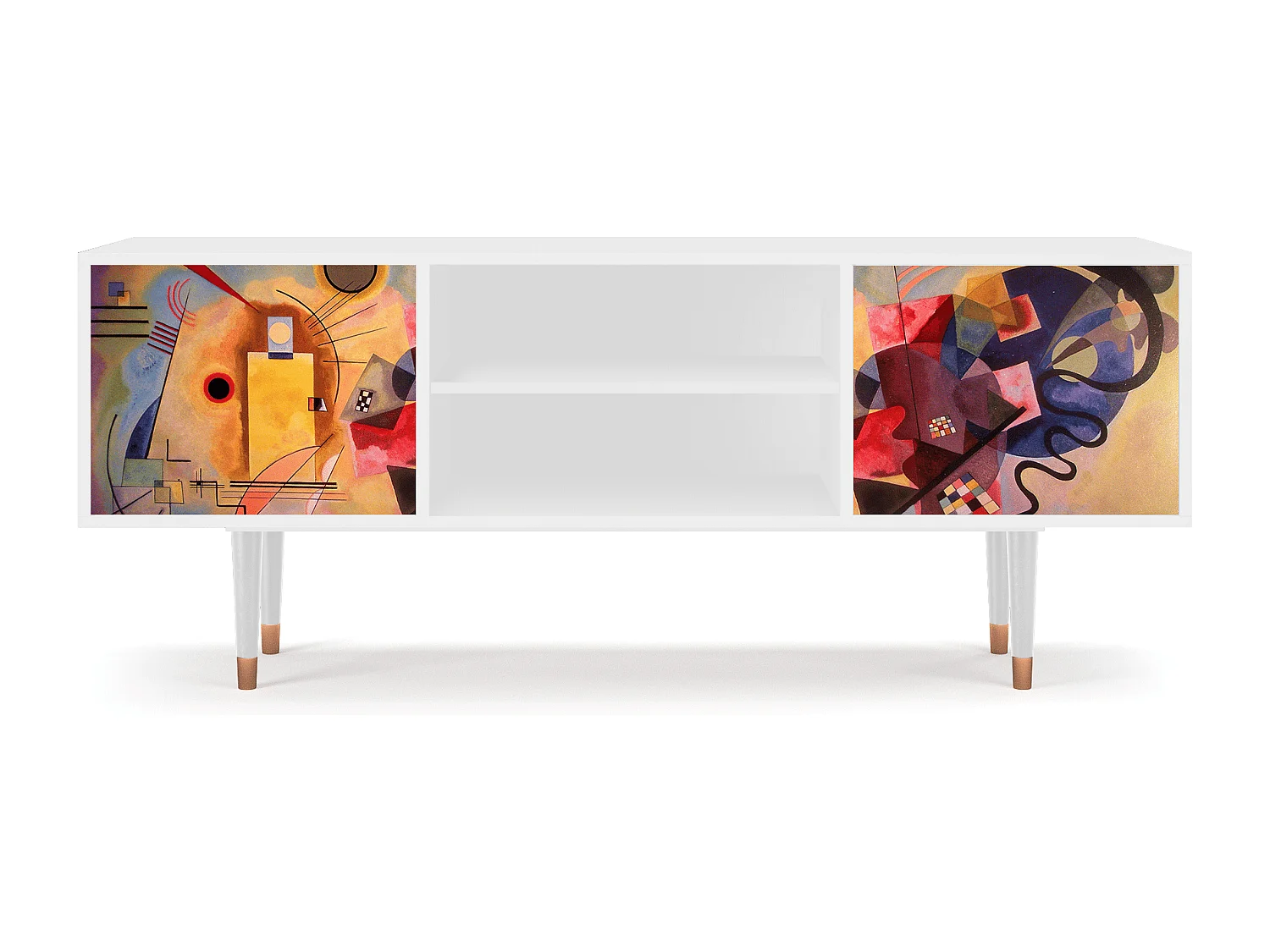 Mueble de TV - 170х69х48 cm - T2 - Modern Art, Blanco