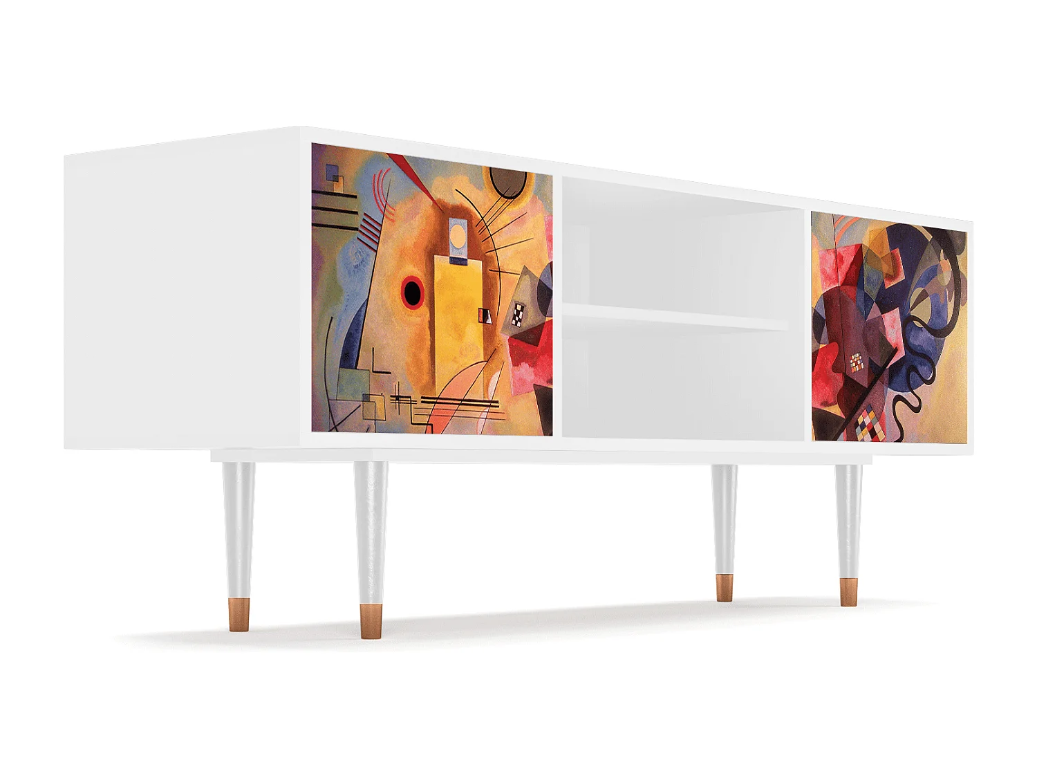 Mueble de TV - 170х69х48 cm - T2 - Modern Art, Blanco