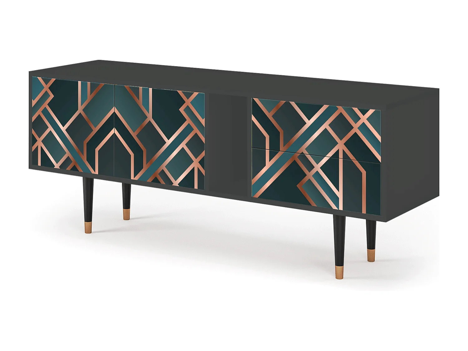 Meuble TV - 170х69х48 cm - T1 - Bronze Crossroad, Anthracite