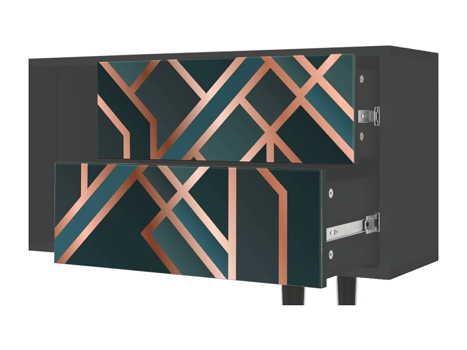 Meuble TV - 170х69х48 cm - T1 - Bronze Crossroad, Anthracite