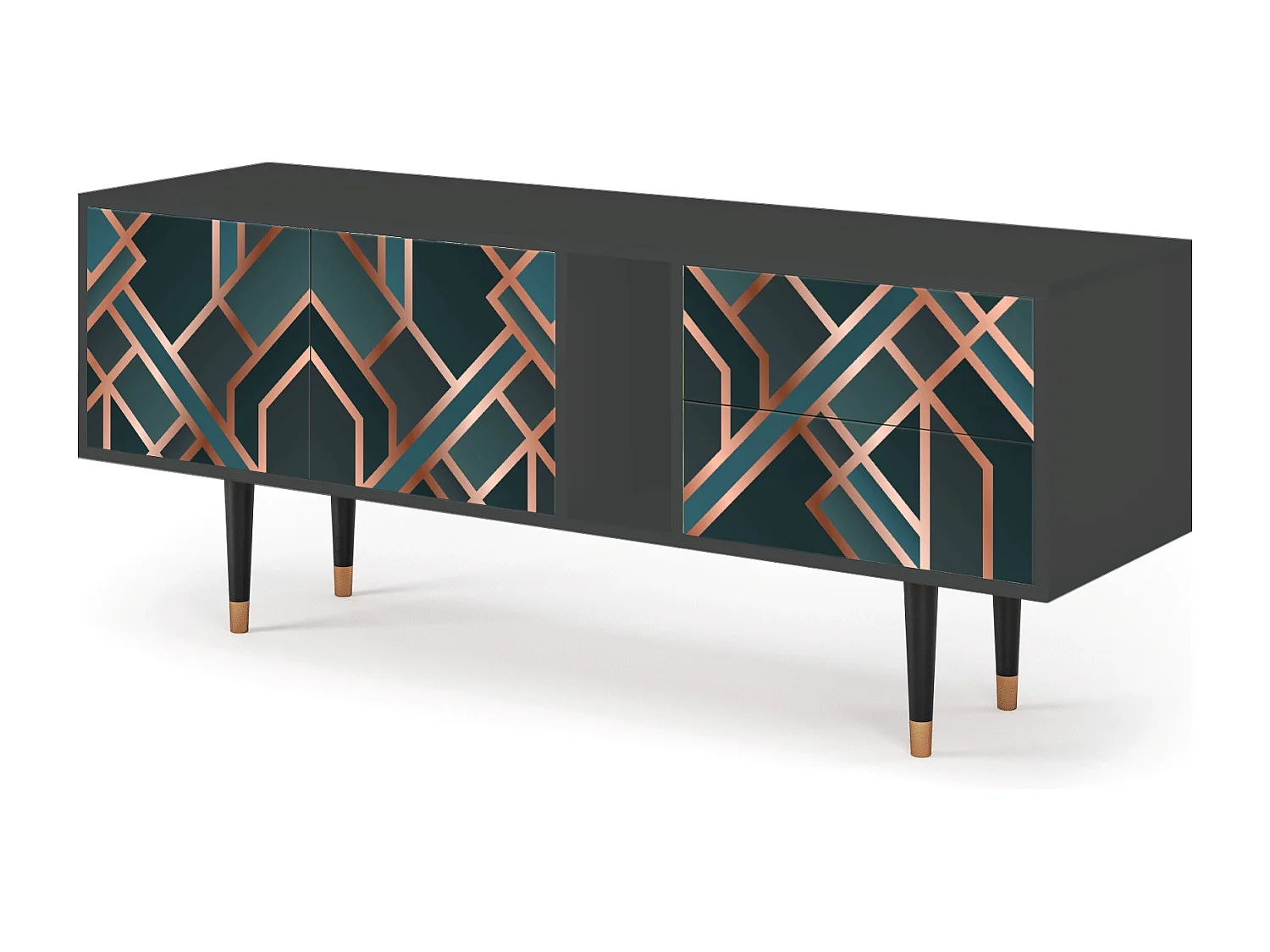 Meuble TV - 170х69х48 cm - T1 - Bronze Crossroad, Anthracite