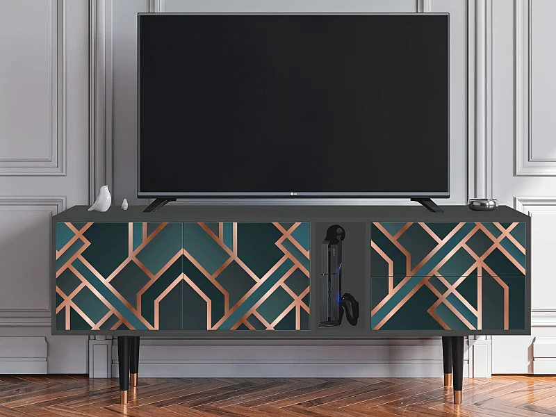 Mueble de TV - 170х69х48 cm - T1 - Bronze Crossroad, Antracite