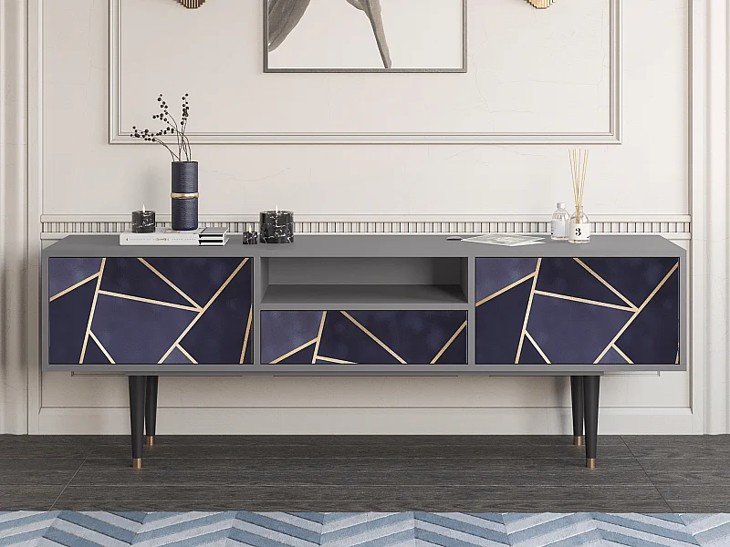 Meuble TV - 170х59х41 cm - T6 - The Amethyst, Gris