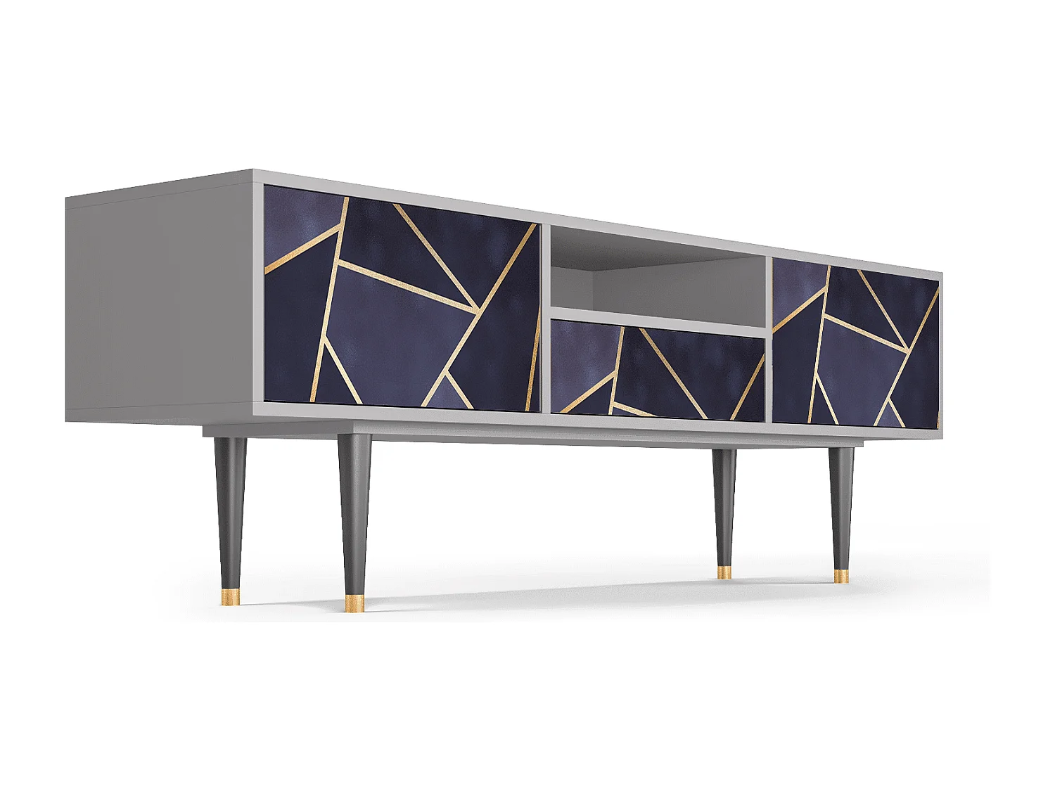 Meuble TV - 170х59х41 cm - T6 - The Amethyst, Gris