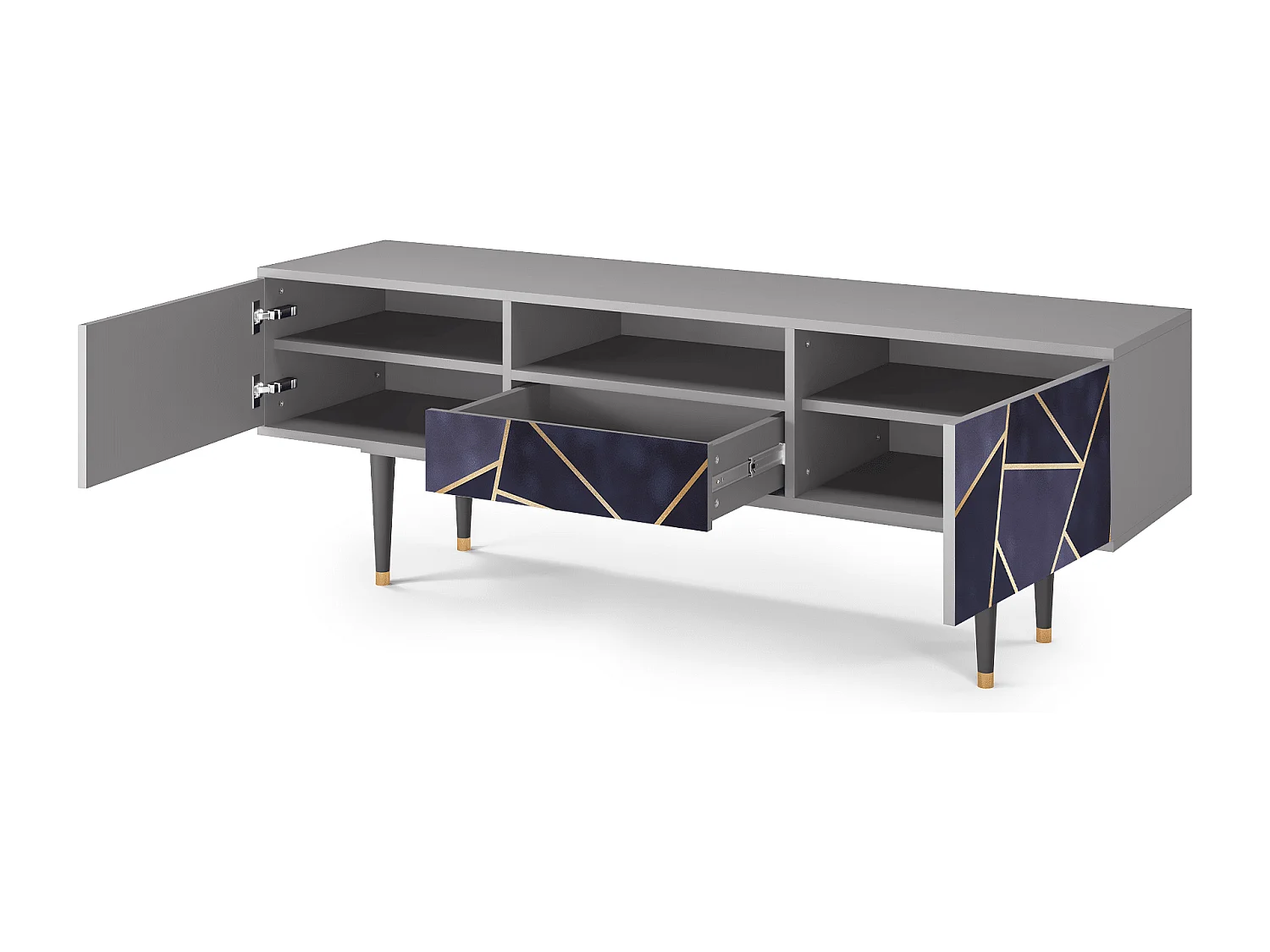 Meuble TV - 170х59х41 cm - T6 - The Amethyst, Gris