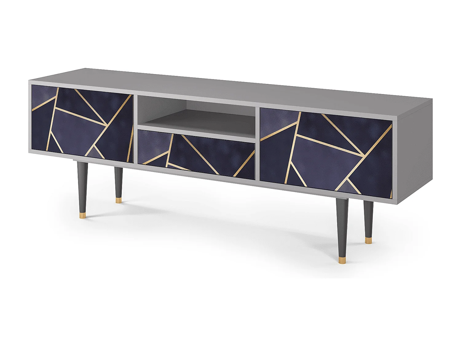 Meuble TV - 170х59х41 cm - T6 - The Amethyst, Gris