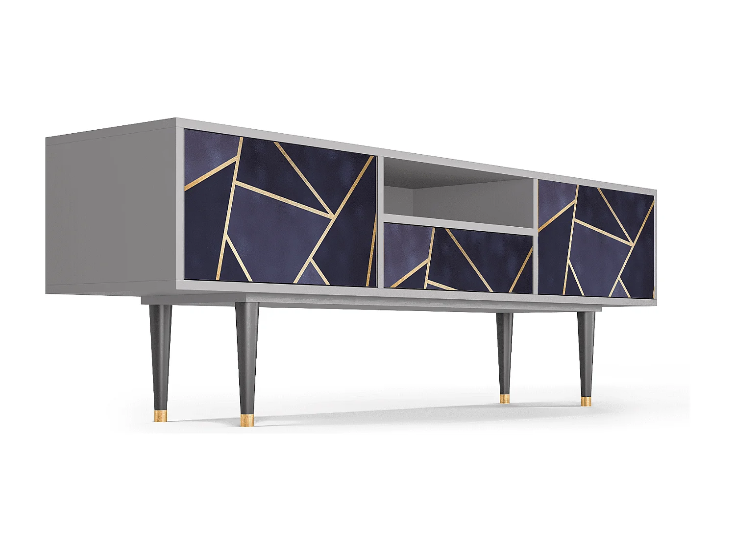 Meuble TV - 170х59х41 cm - T6 - The Amethyst, Gris