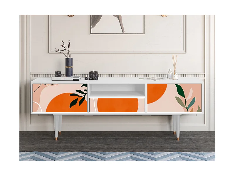 TV-Möbel - 170х59х41 cm - T6 - Artwork, Weiß