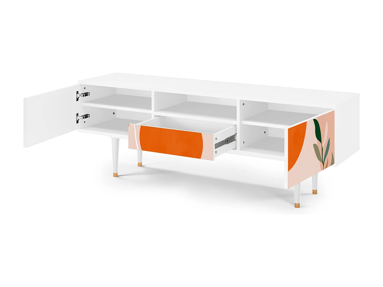 TV-Möbel - 170х59х41 cm - T6 - Artwork, Weiß