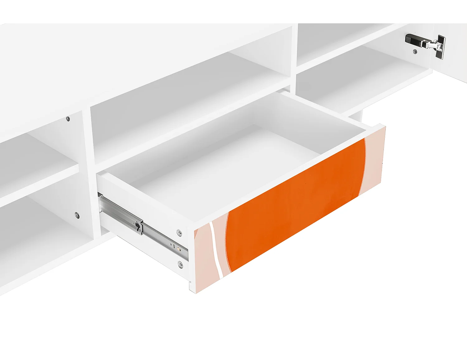 Meuble TV - 170х59х41 cm - T6 - Artwork, Blanc