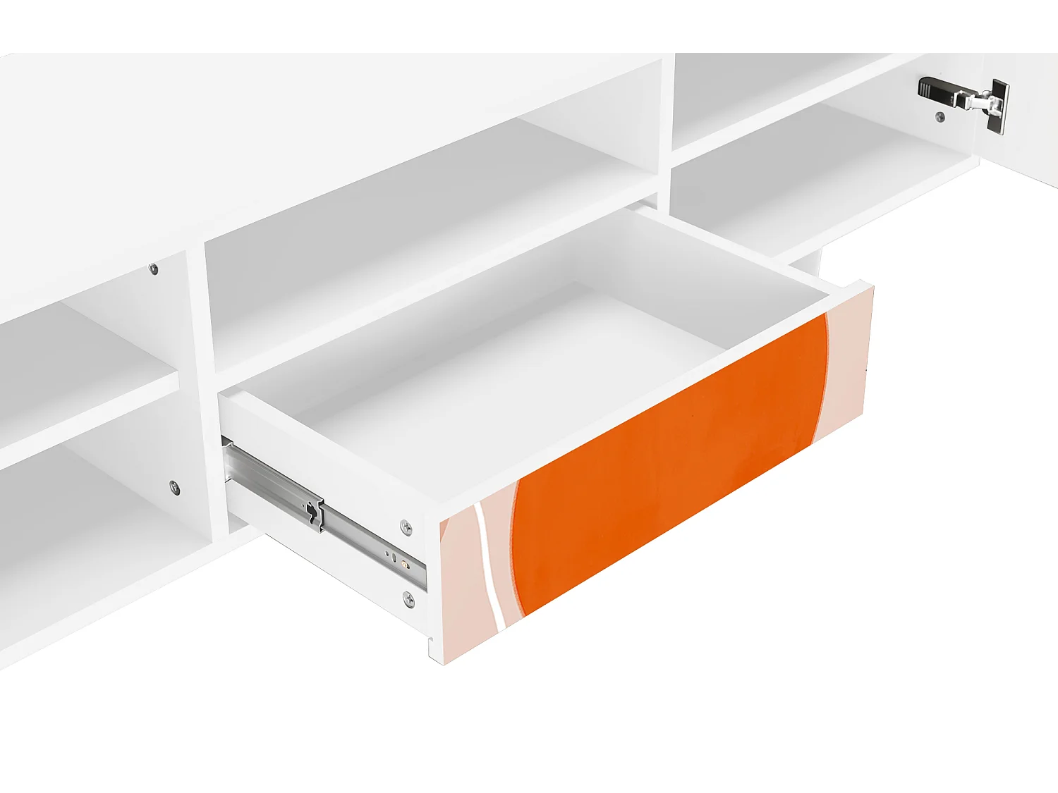 Mueble de TV - 170х59х41 cm - T6 - Artwork, Blanco