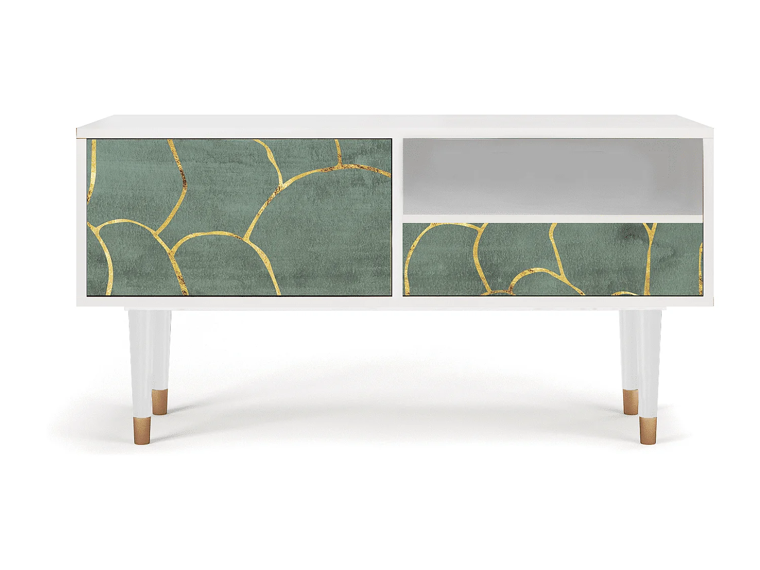 TV-meubel - 115х59х48 cm - T3 - Magnificent Water Lily, Wit