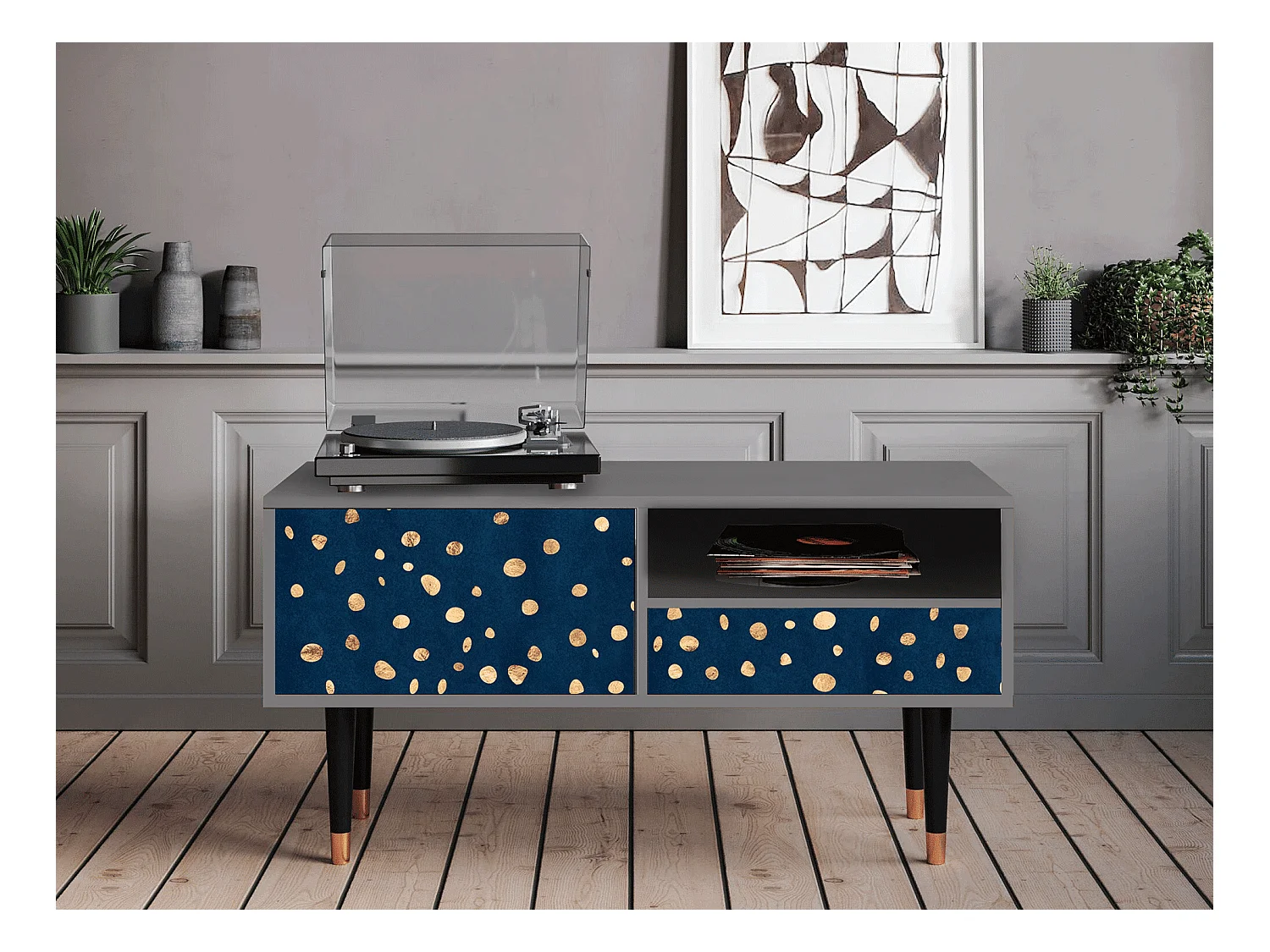 TV-Möbel - 115х59х48 cm - T3 - Night Skies, Grau