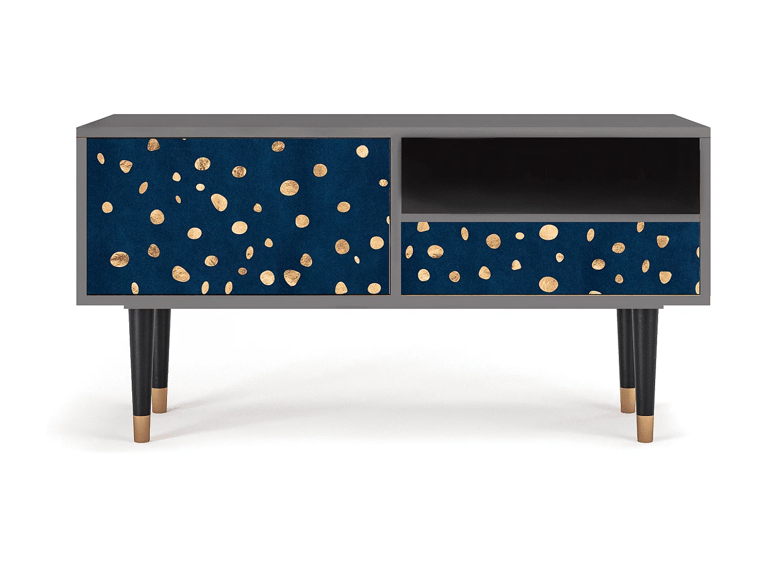 Meuble TV - 115х59х48 cm - T3 - Night Skies, Gris