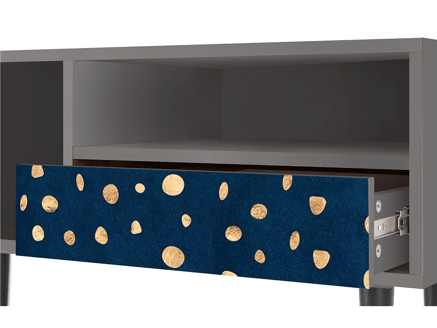 Meuble TV - 115х59х48 cm - T3 - Night Skies, Gris