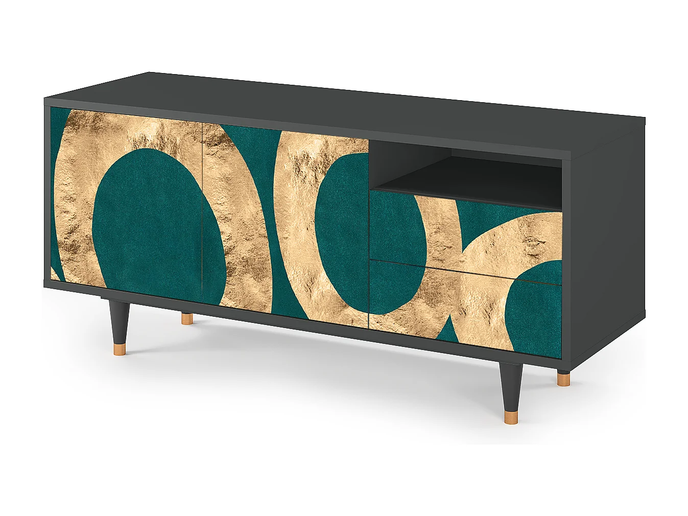 Mobile TV - 125х56х41 cm - T7 - Zircon Sphere, Antracite