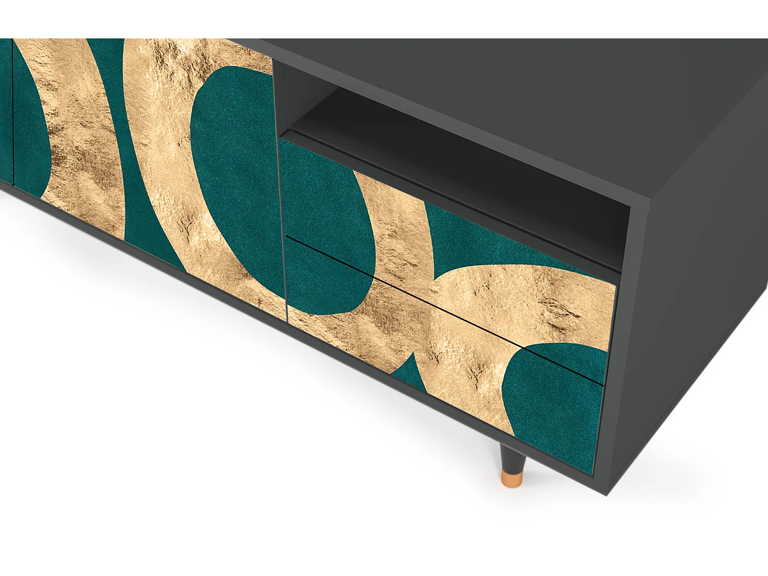 Mobile TV - 125х56х41 cm - T7 - Zircon Sphere, Antracite