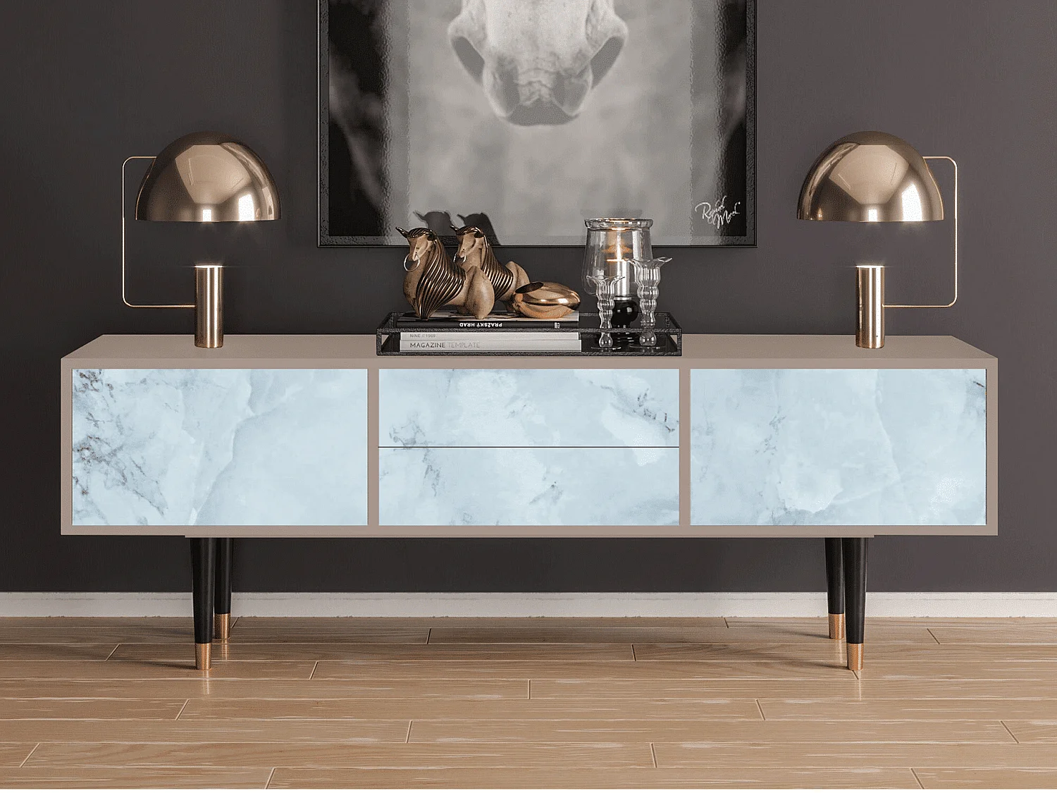 Meuble TV - 170х59х48 cm - T4 - Glacial Colour, Latte