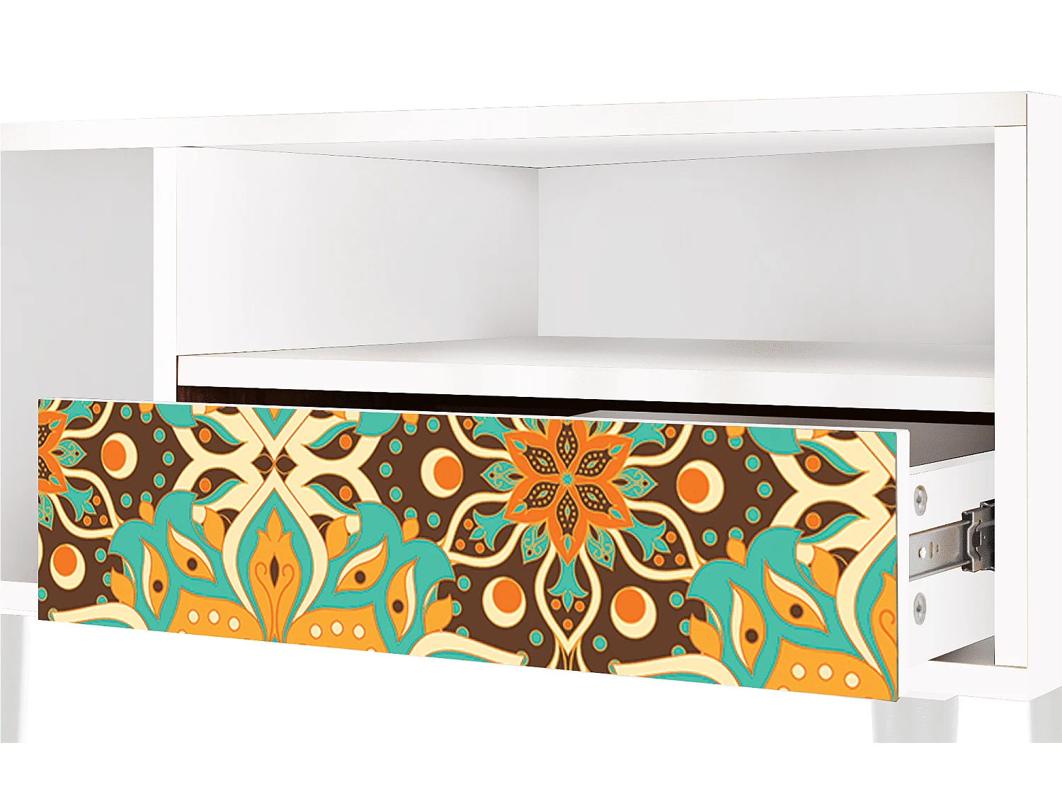 Meuble TV - 115х59х48 cm - T3 - Indian Spices, Blanc