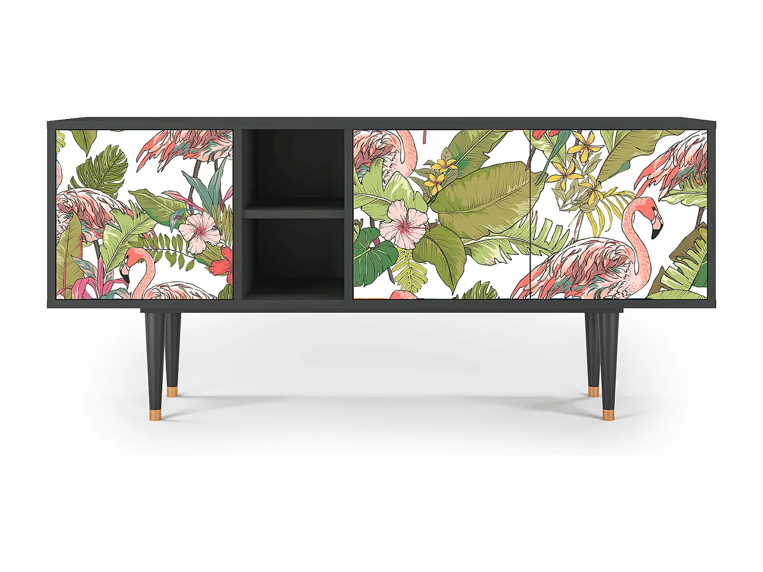 Szafka RTV - 150х69х41 cm - T5 - Sweet Flamingo, Antracyt