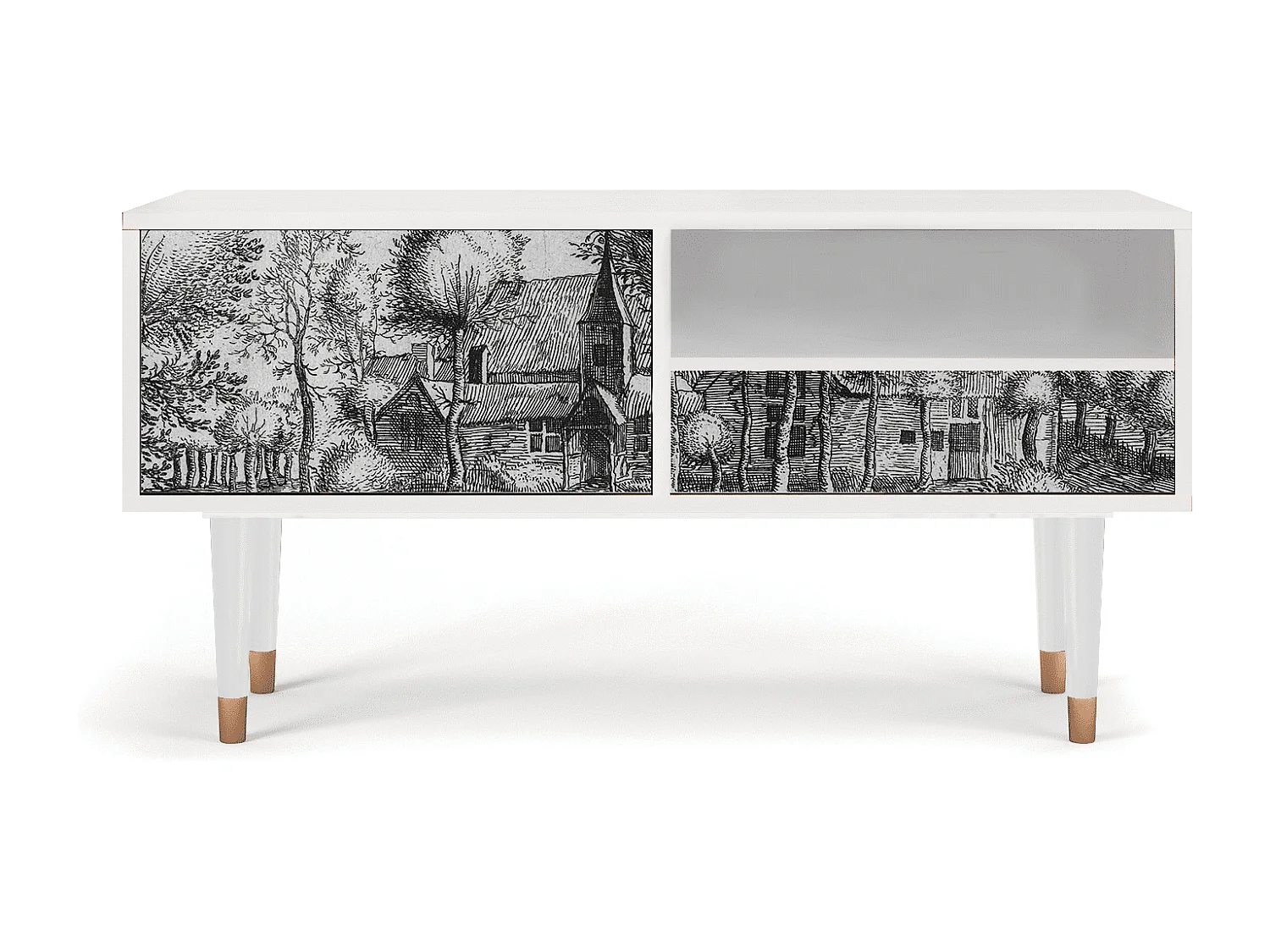 Mobile TV - 115х59х48 cm - T3 - A Pond, Bianco